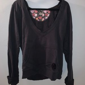 Black hooded sweater